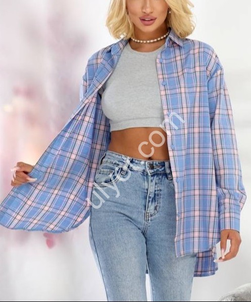 СОРОЧКА (42-48) БЛАКИТНИЙ 019