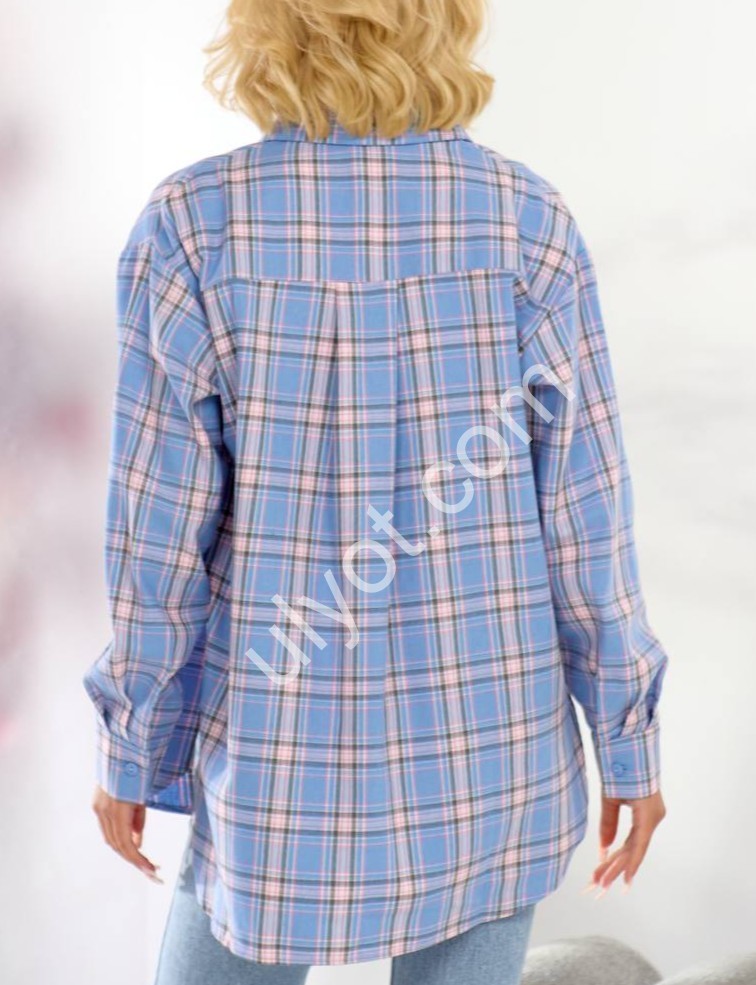 СОРОЧКА (42-48) БЛАКИТНИЙ 019