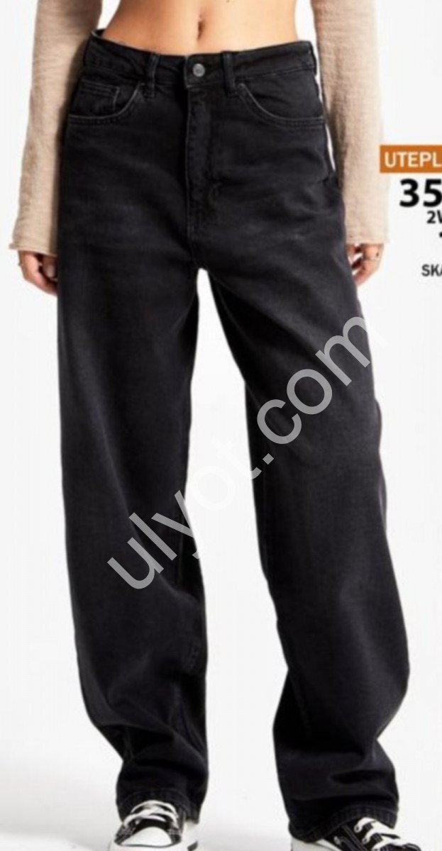 ДЖИНСЫ IT'S BASIC (34-40) БАЙКА ГРАФИТ 3588/2w4/1