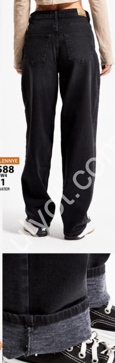 ДЖИНСЫ IT'S BASIC (34-40) БАЙКА ГРАФИТ 3588/2w4/1