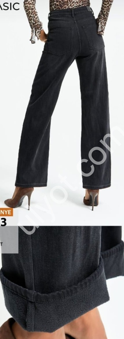 Фото 1 ДЖИНСЫ IT'S BASIC (32-46) МЕХ ГРАФИТ 4343/2w5/1