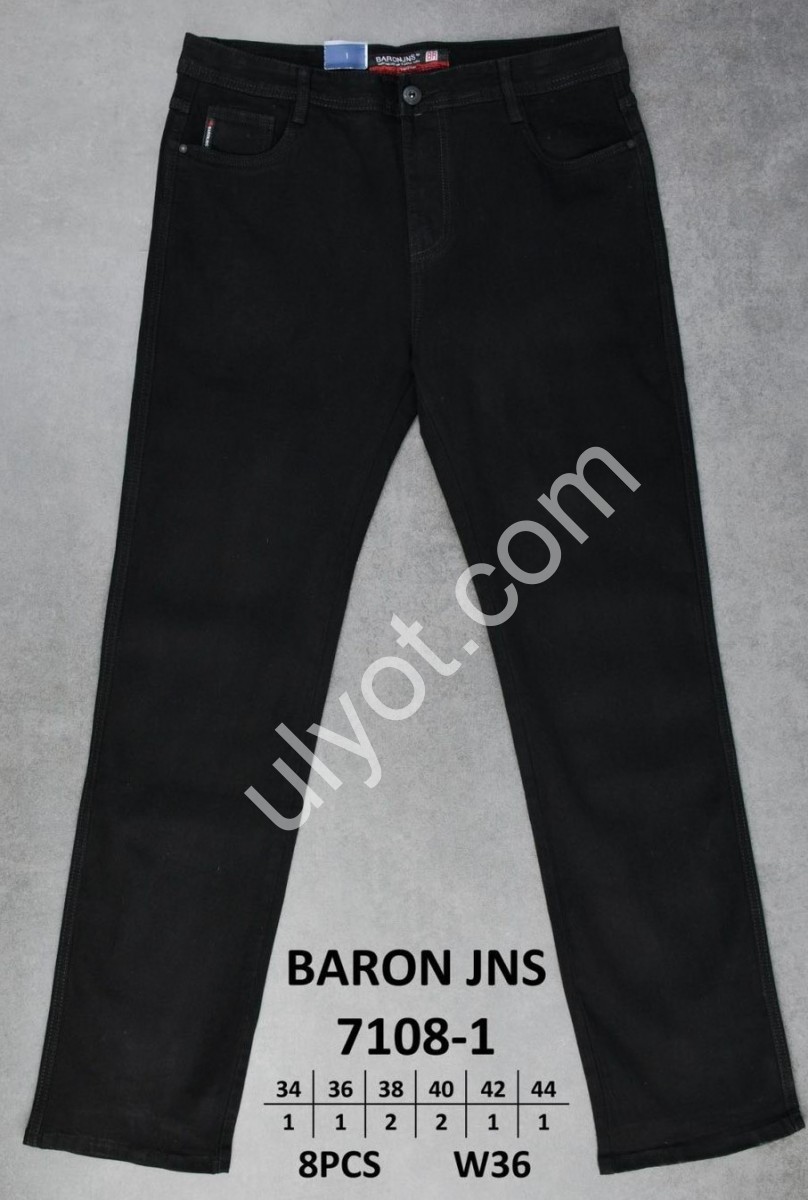 ДЖИНСИ BARON (34-44) ЧОРНИЙ 7108-1