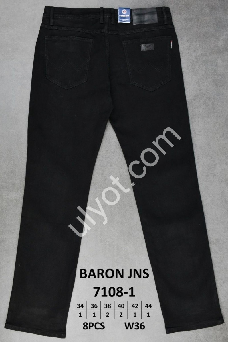 ДЖИНСИ BARON (34-44) ЧОРНИЙ 7108-1