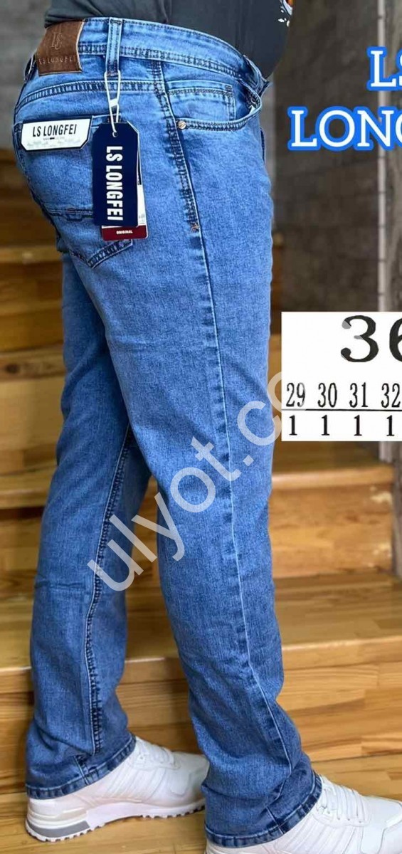 ДЖИНСЫ LONGFEI (29-38) Т.СИНИЙ 365