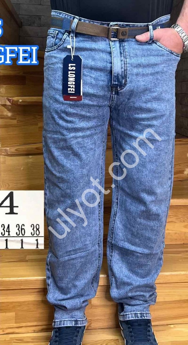 ДЖИНСЫ LONGFEI (29-38) СИНИЙ 914