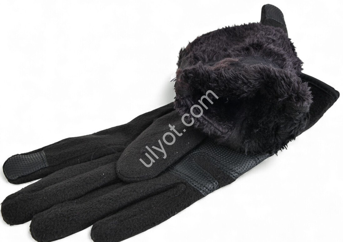 ПЕРЧАТКИ СЕНСОР (11-13СМ) МЕХ ЧЕРНЫЙ NYL1AD