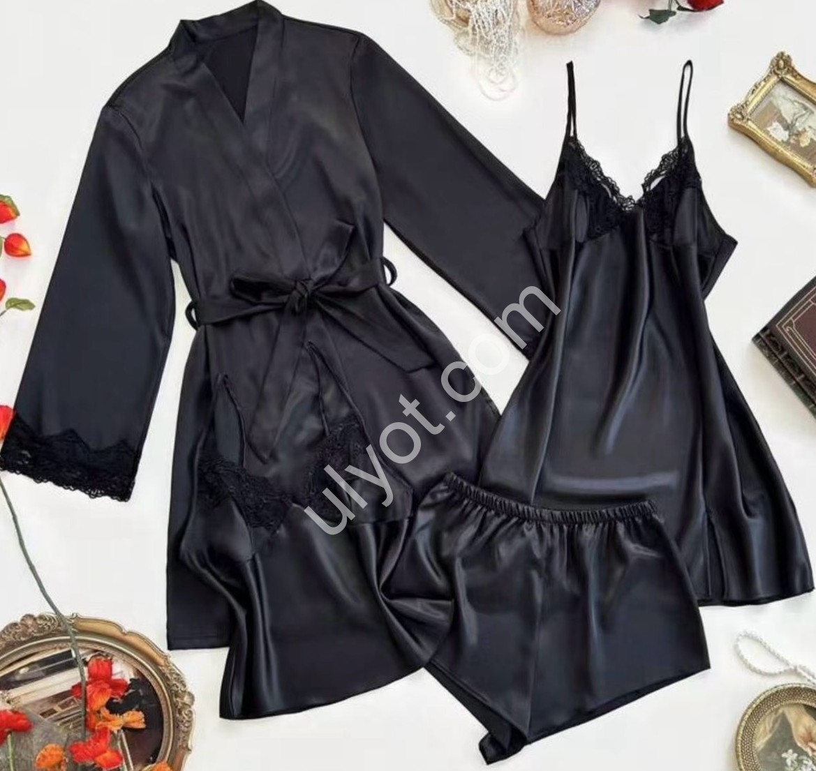 ПИЖАМА 4КА (M-3XL) ЧЕРНЫЙ 70459