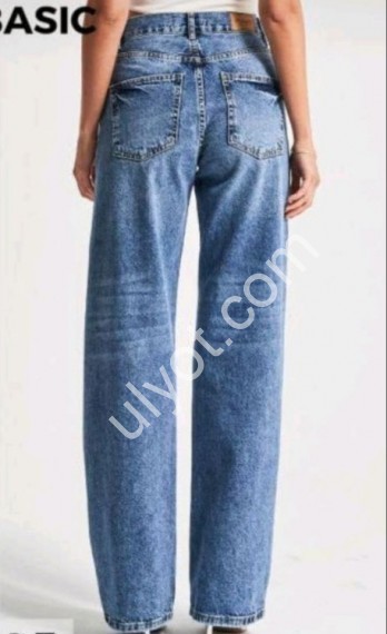 ДЖИНСЫ IT'S BASIC (34-40) СТРАЗЫ ГОЛУБОЙ 3032-т/4s5/27