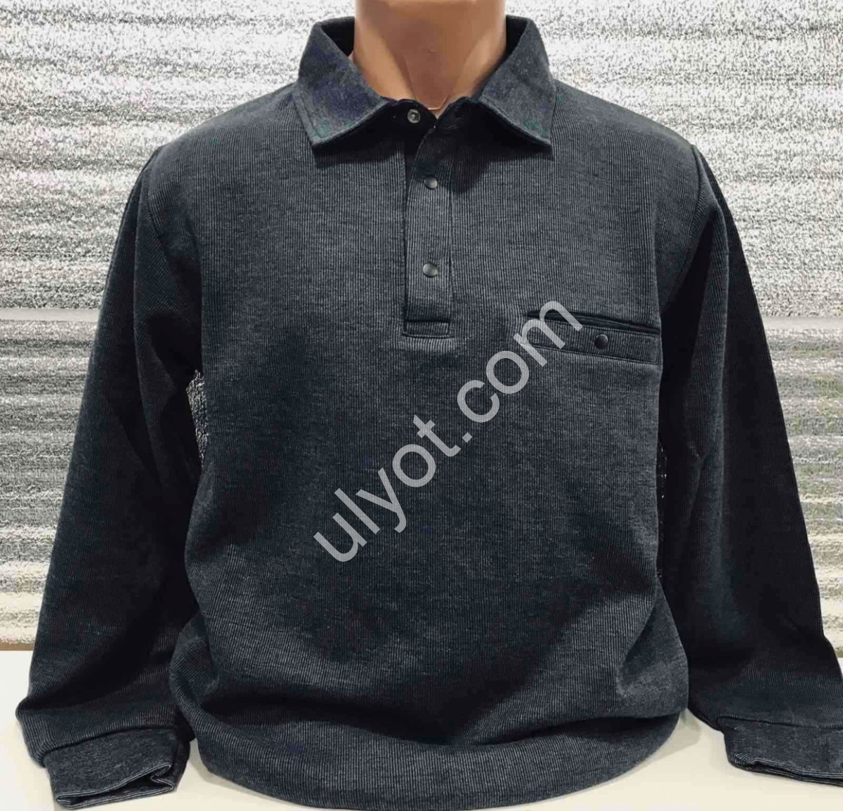 СВИТЕР MADU (L-3XL) ГРАФИТ 7007