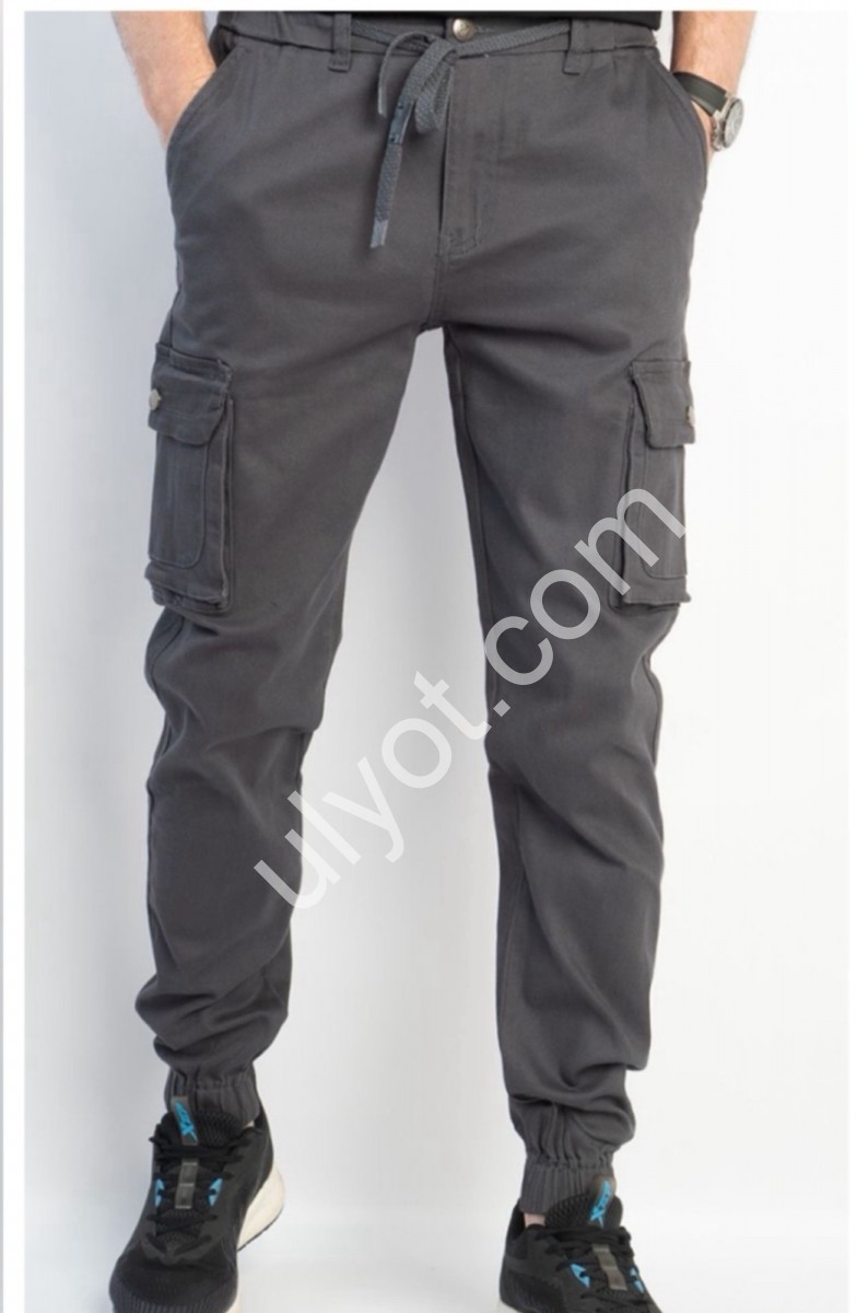 ДЖИНСЫ RTROOSS (29-36) КАРГО СЕРЫЙ 8075-3