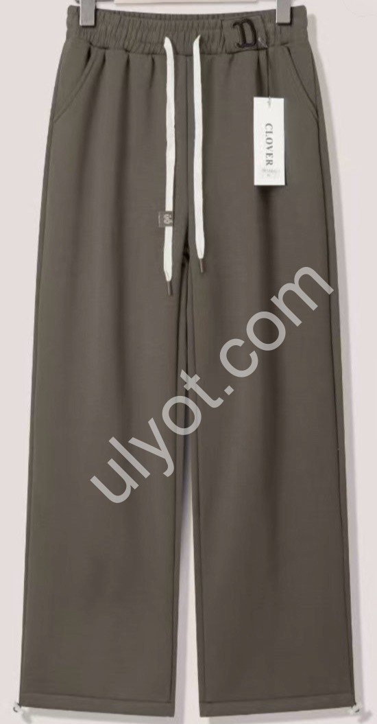 ШТАНЫ (M-2XL) МЕХ ЧЕРНЫЙ 8812