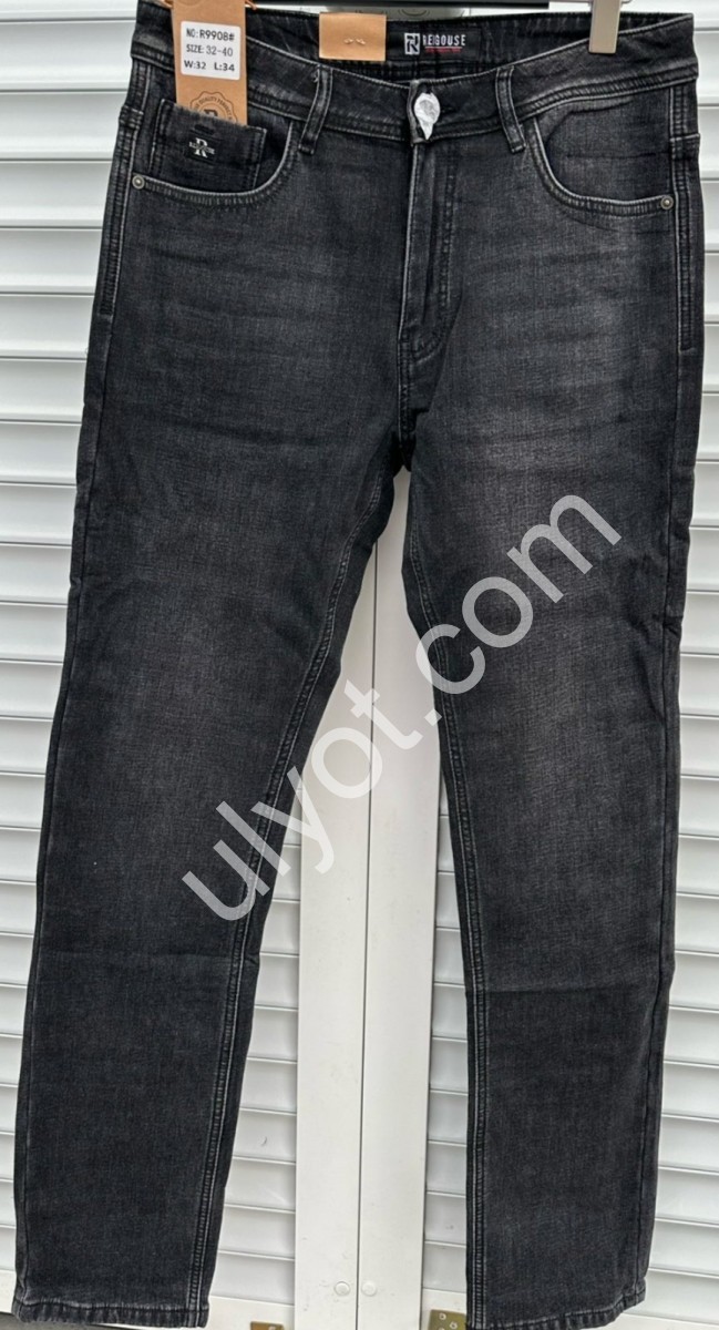 ДЖИНСЫ REIGOUSE (32-40) ФЛИС ГРАФИТ 9908