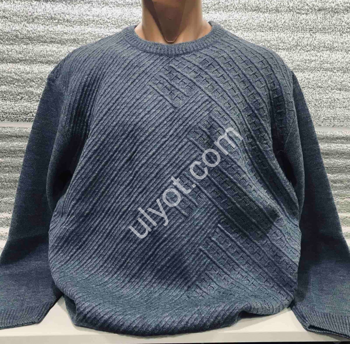 СВИТЕР DEVANTI (L-2XL) ДЖИНС 72175