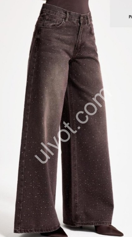 ДЖИНСЫ IT'S BASIC (34-42) СТРАЗЫ ШОКОЛАД 4625-T/2w5/16