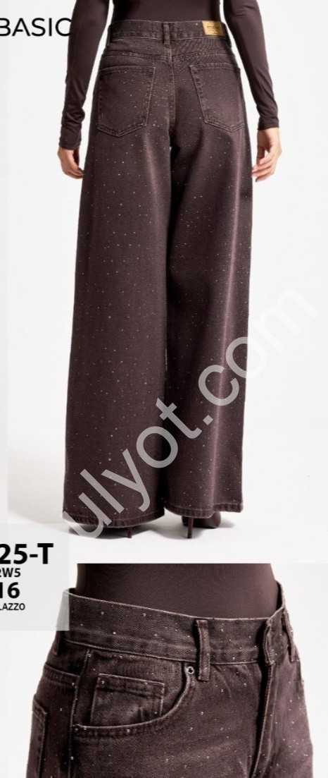 ДЖИНСЫ IT'S BASIC (34-42) СТРАЗЫ ШОКОЛАД 4625-T/2w5/16