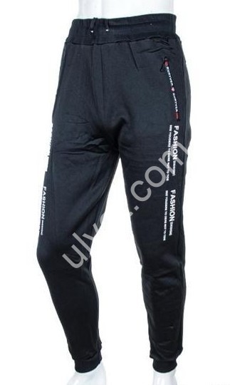 СПОРТ.ШТАНЫ (L-3XL) ФЛИС МАНЖЕТ МИКС 4283-1002