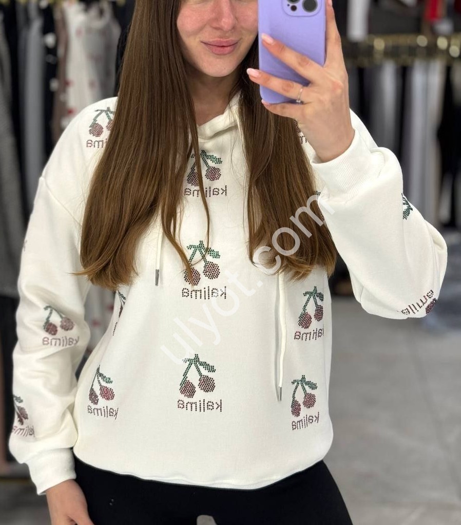 ХУДИ (42-48) ФЛИС БЕЛЫЙ 2519