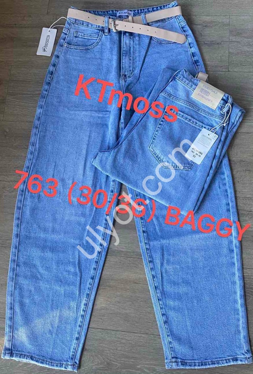 ДЖИНСЫ KT.MOSS (30-36) СИНИЙ 763