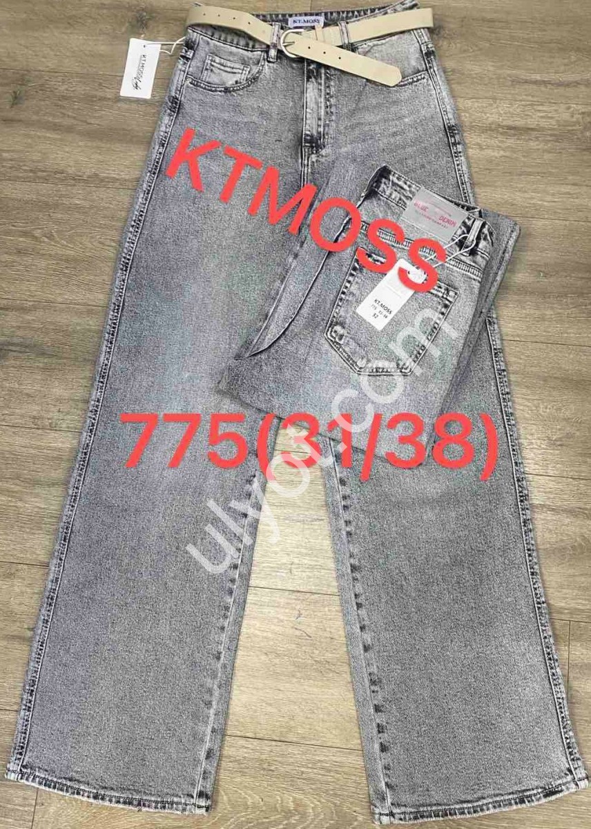 ДЖИНСЫ KT.MOSS (31-38) ГРАФИТ 775