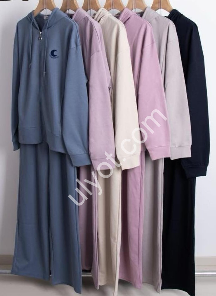 КОСТЮМ (L-4XL) ПРЯМОЙ ЛАВАНДА 8011