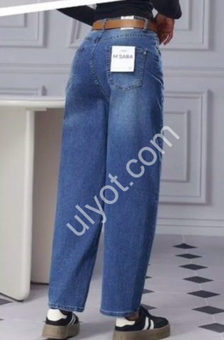 ДЖИНСЫ M.SARA (XS-XL) Т.СИНИЙ 1515-3B