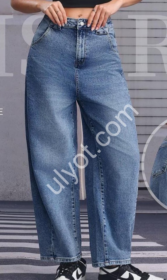 ДЖИНСЫ M.SARA (S-2XL) Т.СИНИЙ 1513-H