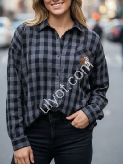 РУБАШКА (OVER SIZE) Т.КРАСНЫЙ GZ075