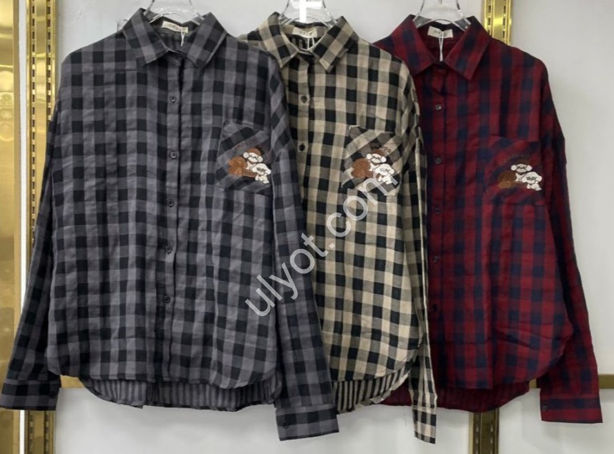 РУБАШКА (OVER SIZE) Т.КРАСНЫЙ GZ075