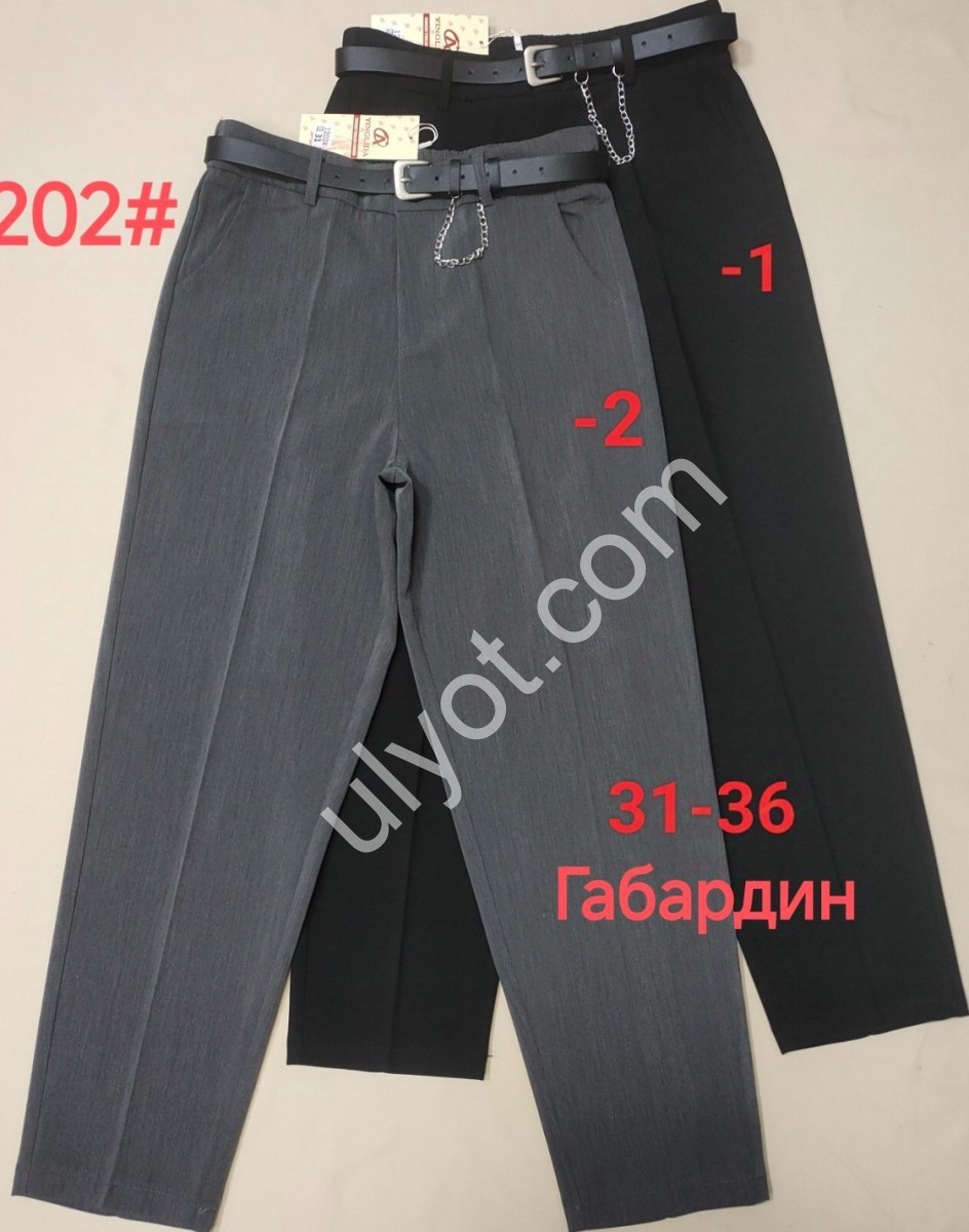 БРЮКИ (31-36) СЕРЫЙ 1202/2