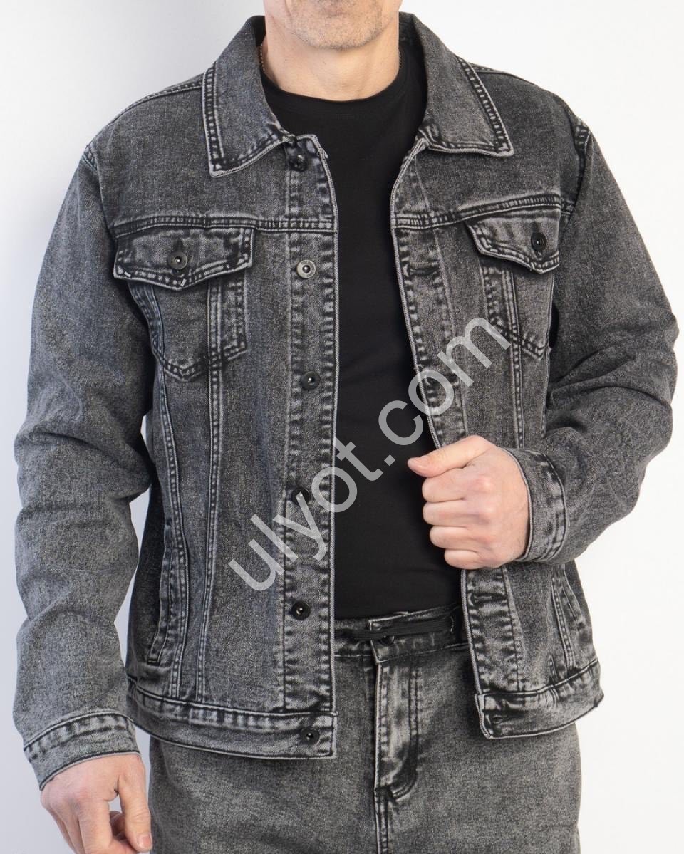 КУРТКА ДЖИНСОВАЯ GAXGAX (L-5XL) ГРАФИТ 212