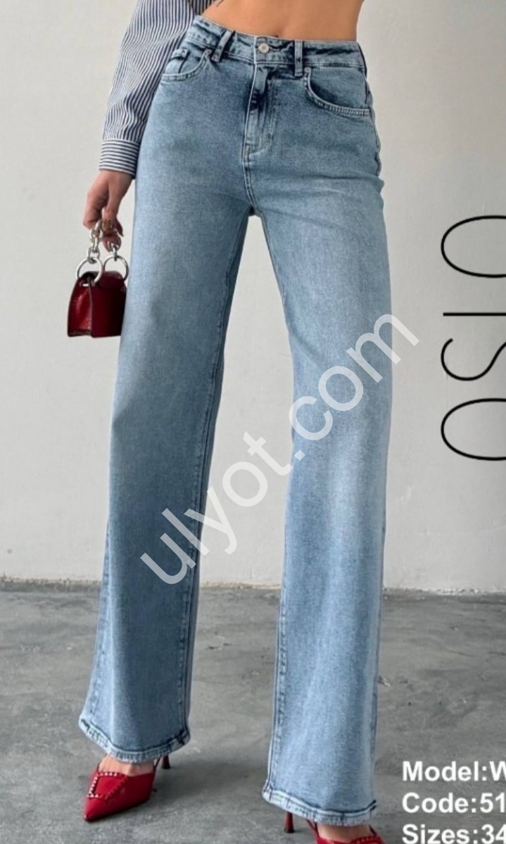 ДЖИНСЫ ZEO BASIC (34-42) ГОЛУБОЙ 5166