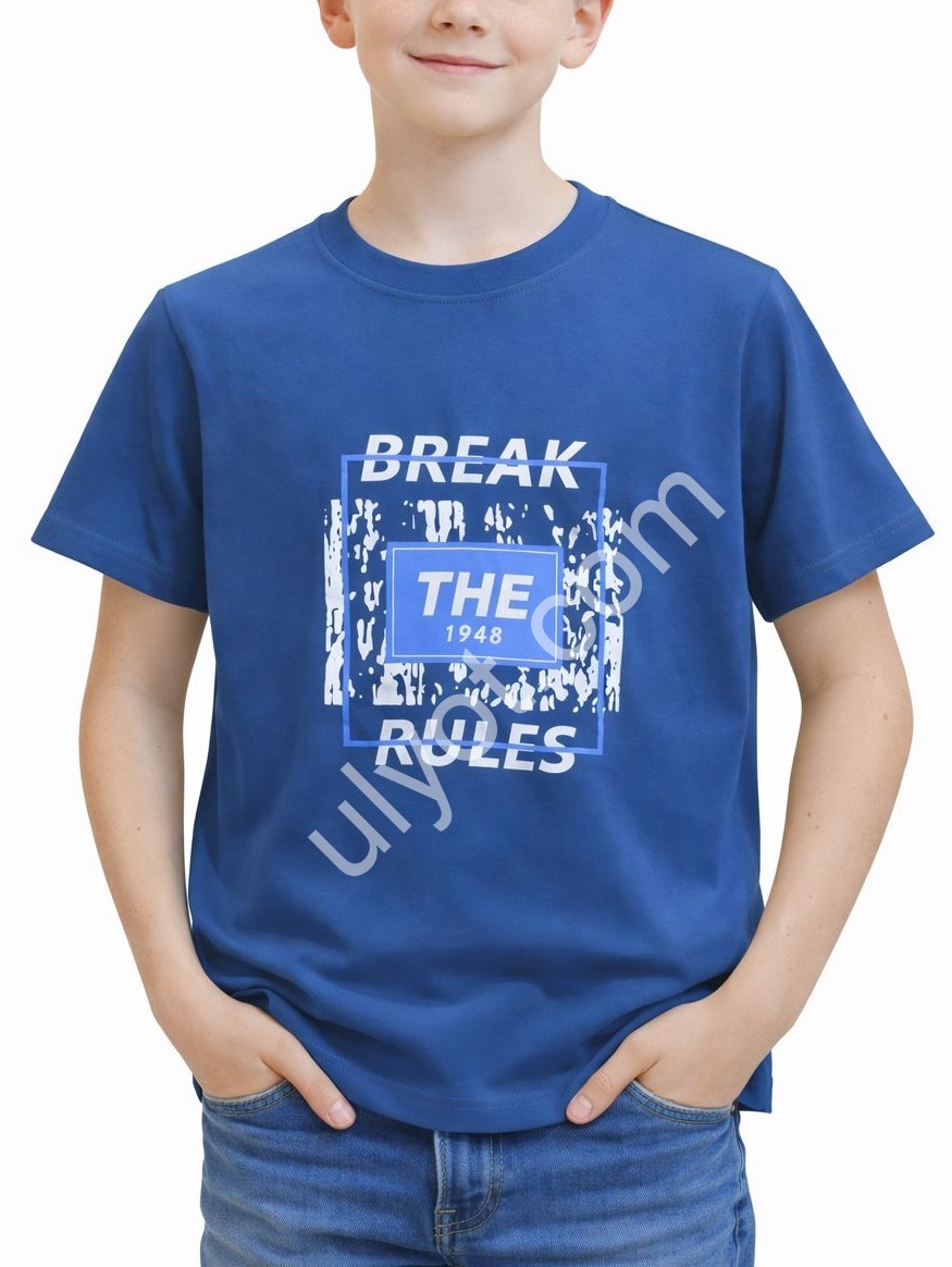 ФУТБОЛКА  (7-12 ЛЕТ) СИНИЙ 