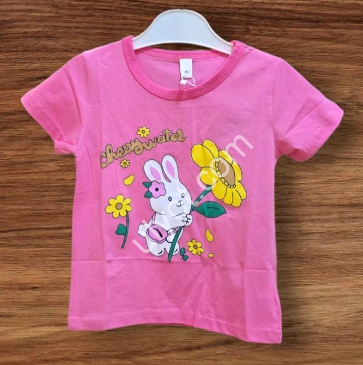 ФУТБОЛКА  (1-3 ГОДА) ПОДСОЛНУХ РОЗОВЫЙ 