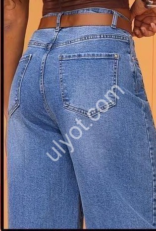 ДЖИНСЫ M.SARA (XS-XL) СИНИЙ 1679-4