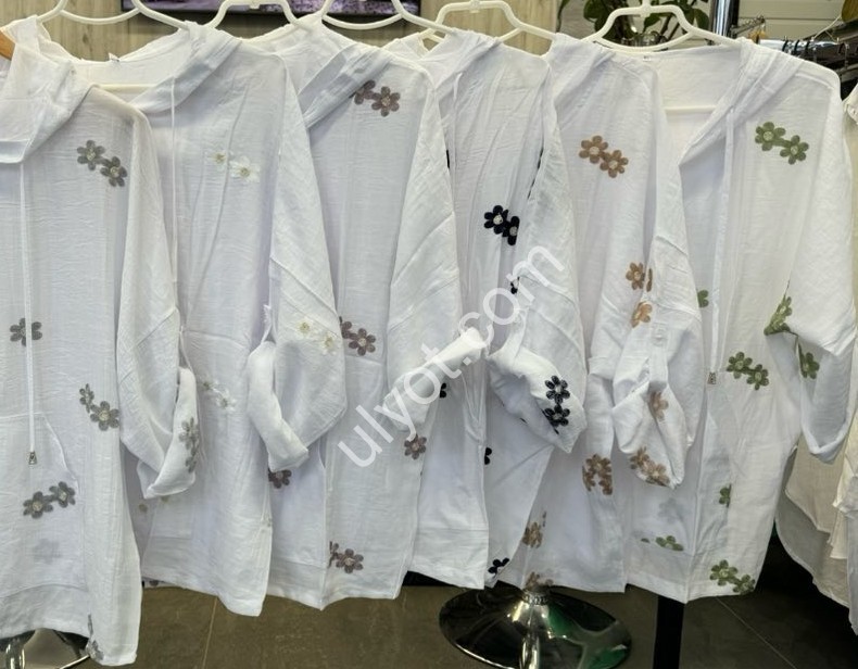 КОФТА JJF (XL-4XL) ЦВЕТЫ 2395