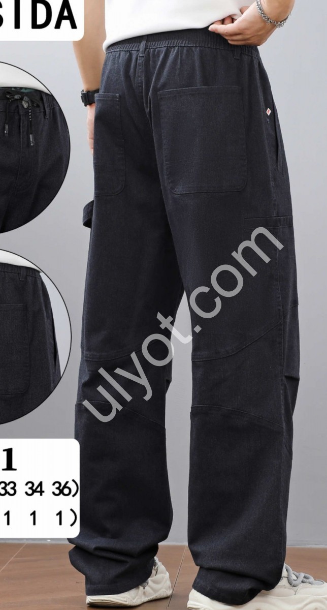 ДЖИНСЫ FANGSIDA (29-36) ГРАФИТ 2001