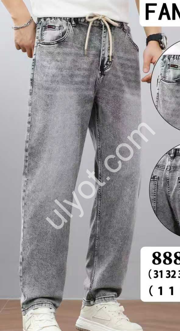 ДЖИНСЫ FANGSIDA (31-38) СЕРЫЙ 8883