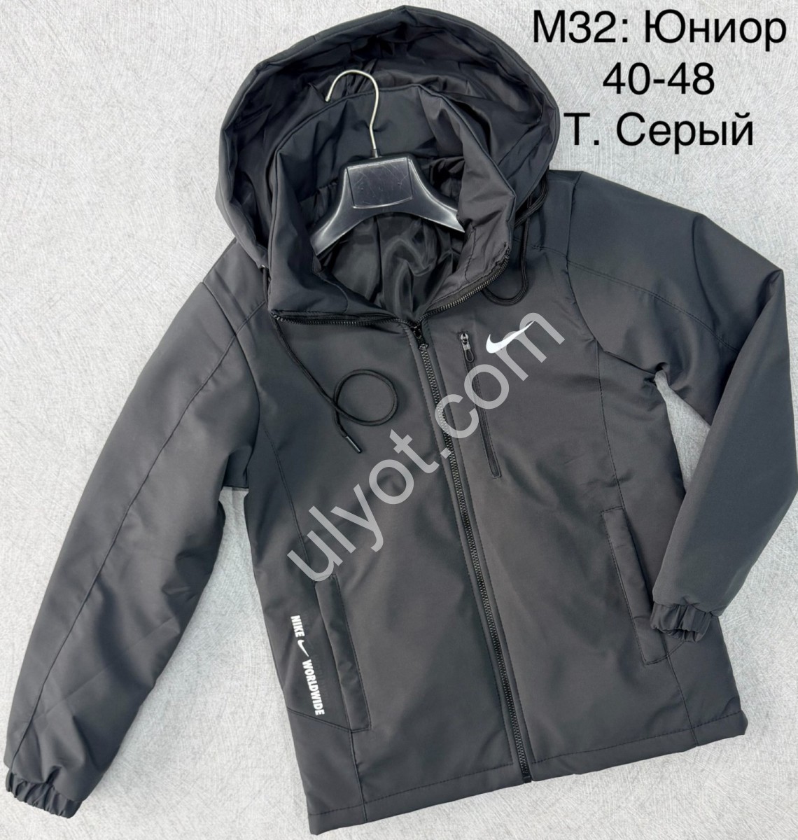 ВЕТРОВКА N02 (40-48) СЕРЫЙ M32