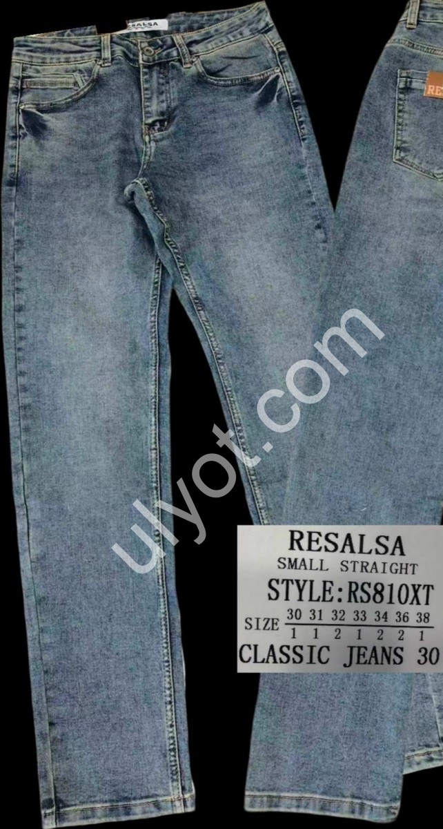 ДЖИНСЫ RESALSA (30-38) СИНИЙ 810