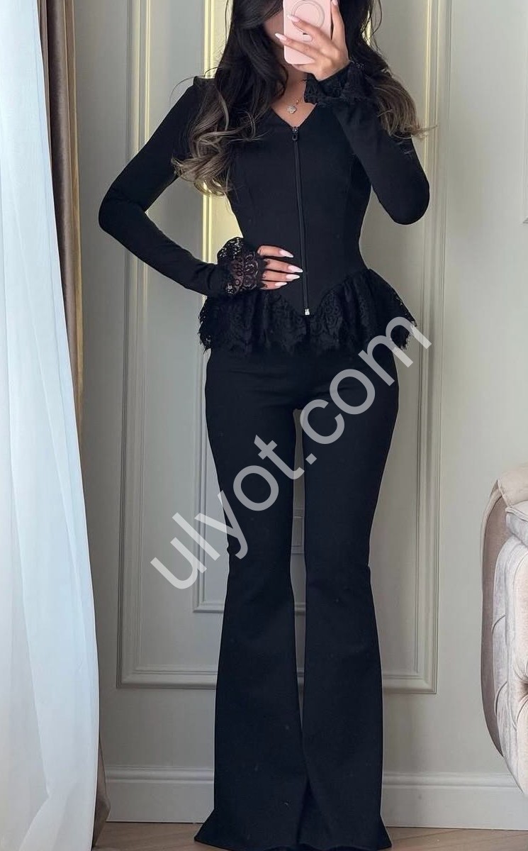 КОСТЮМ (42-48) ЧЕРНЫЙ+ЧЕРНЫЙ 763