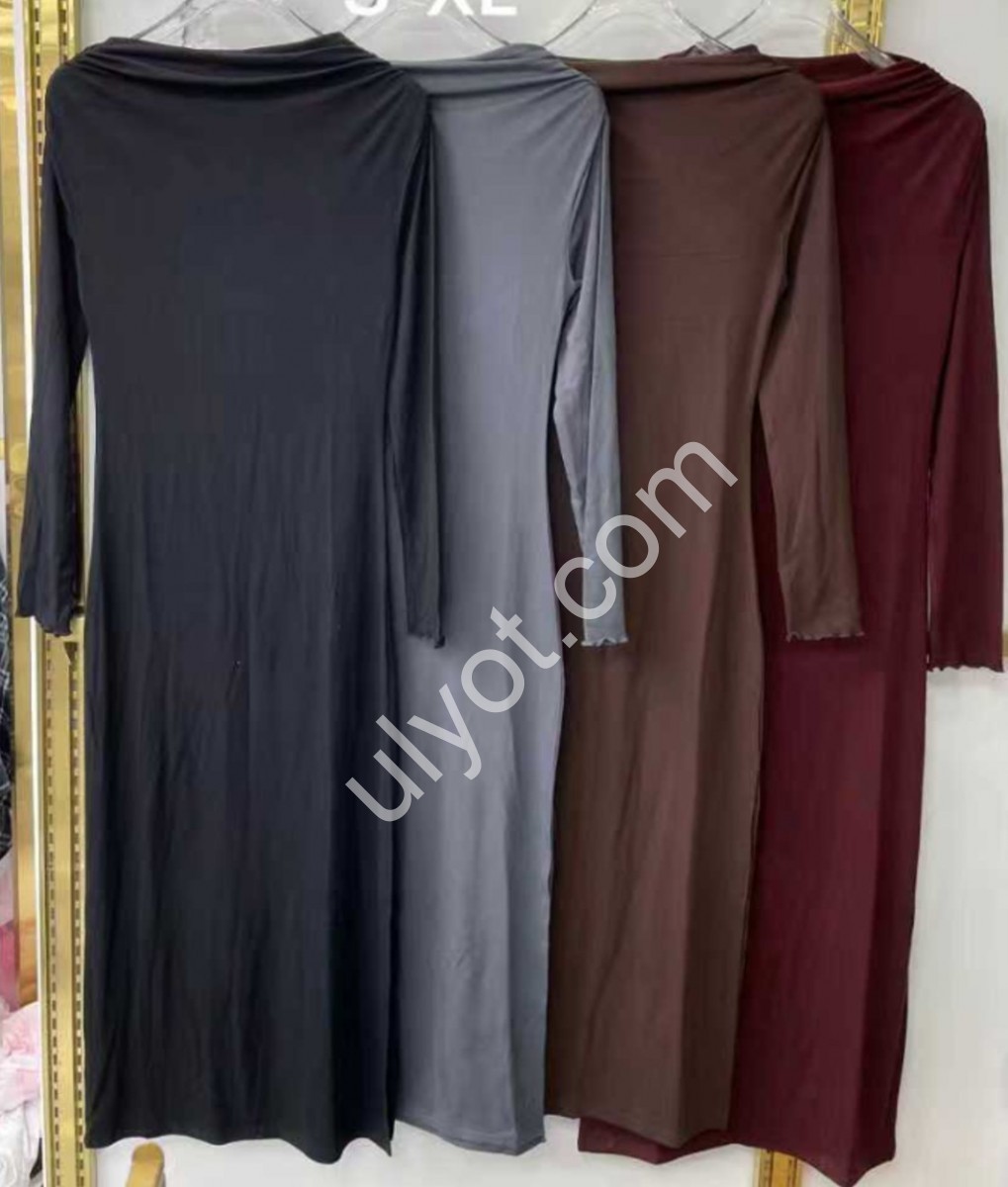 ПЛАТЬЕ (S-XL) КОРИЧНЕВЫЙ SQ062