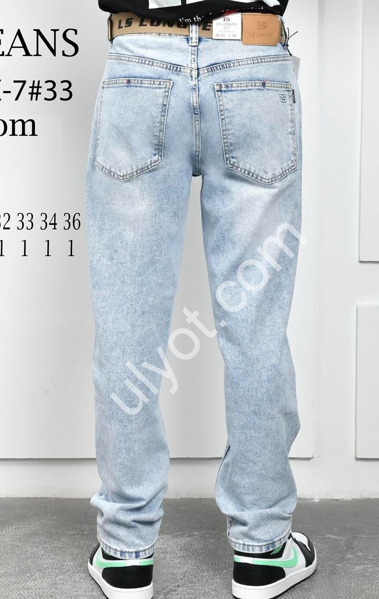 Фото 1 ДЖИНСЫ LS JEANS (28-36) ГОЛУБОЙ 963-7