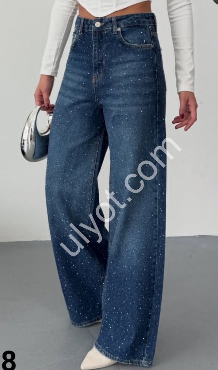 ДЖИНСИ ZEO BASIC (34-42) СТРАЗИ Т.СИНІЙ 5048