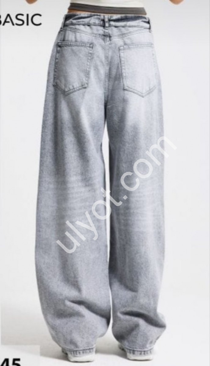 ДЖИНСИ IT'S BASIC (34-42) СІРИЙ 4545/4s6/12