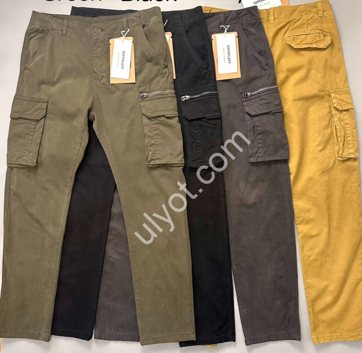 ДЖИНСЫ (30-38) ХАКИ 9952