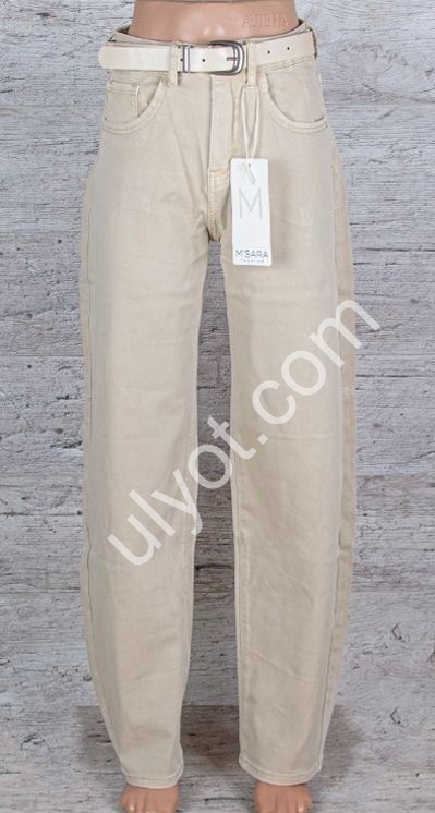 ДЖИНСИ M.SARA (XS-XL) БІЖ 1031-59