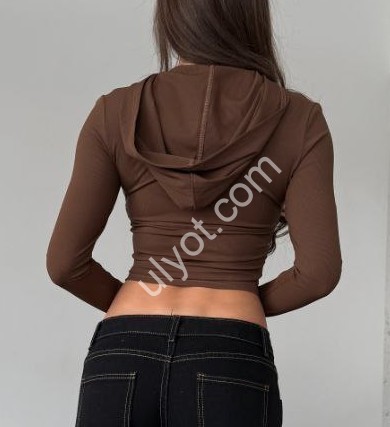 КОФТА З КАПЮШОНОМ (42-46) ШОКОЛАД 1705