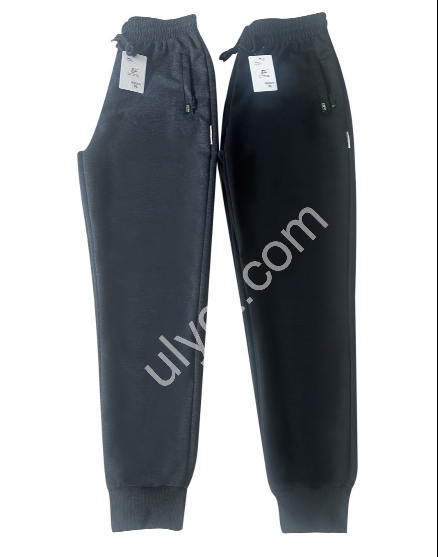 СПОРТ. ШТАНИ (XL-5XL) МАНЖЕТ СІРИЙ AL0107