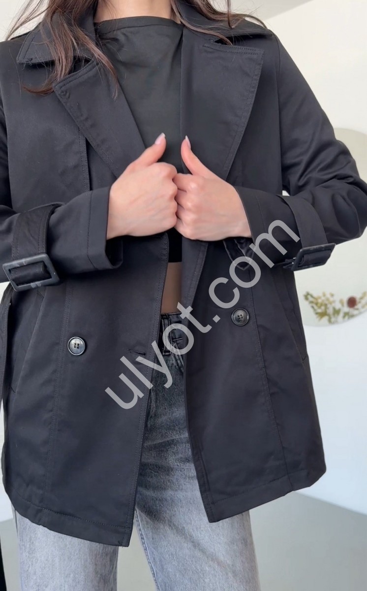 ТРЕНЧ (SL) ЧОРНИЙ 8888