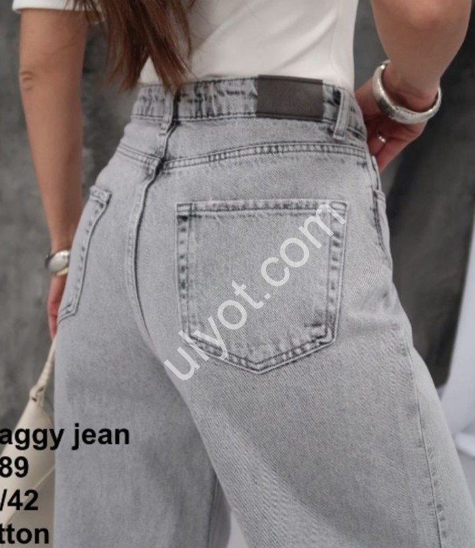 ДЖИНСЫ ZEO BASIC (34-42) СЕРЫЙ 5289